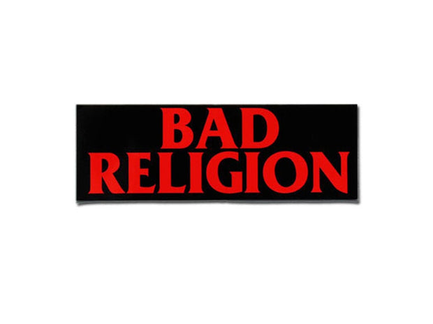 Black with red print Bad Religion vinyl sticker