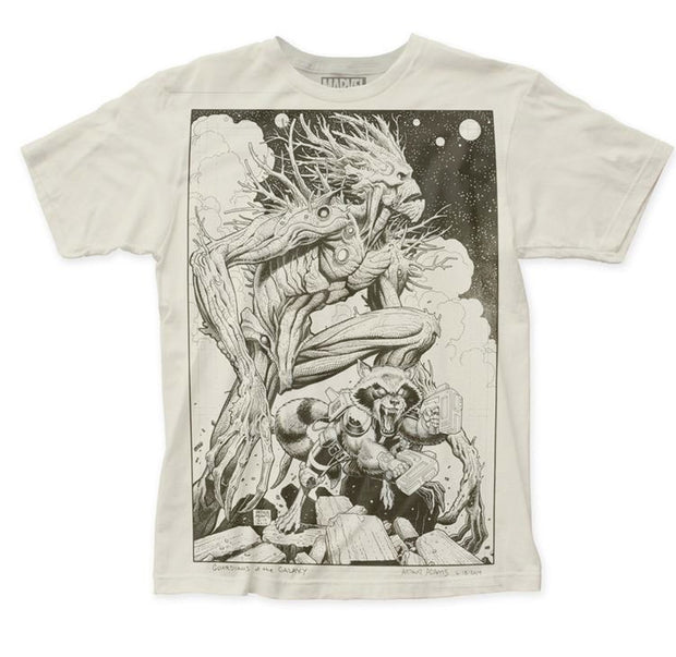 Guardians of the Galaxy Groot and Rocket Sketch Shirt