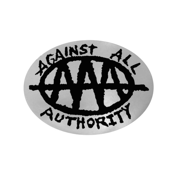 Against All Authority Anarchy Logo Die Cut Sticker