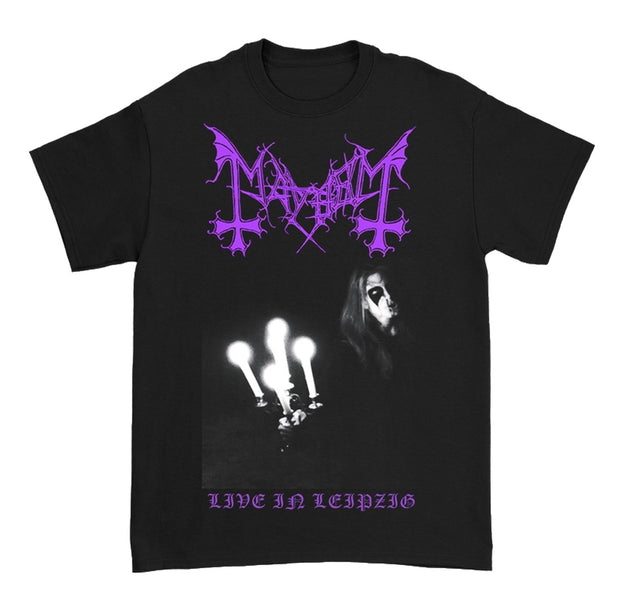 Mayhem Live in Leipzig Norwegian black metal t-shirt