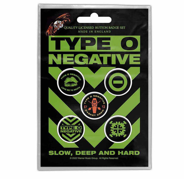 Type O Negative Slow, Deep and Hard Button Pack