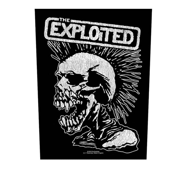 The Exploited Vintage Skull Mohawk Back Patch